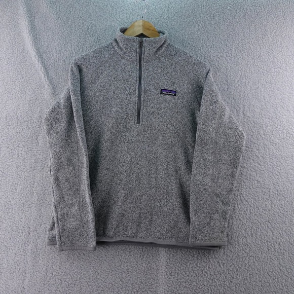 Patagonia Better Sweater Womens L 1/4 Zip Pullover Heather Gray Outdoor Camp‎ - Picture 2 of 8